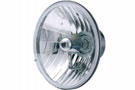 Rampage universal 5.75-inch round conversion headlamp in chrome housing with clear glass lens