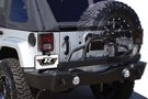 Rear Bumper w/ Receiver & Tire Mount on a Jeep