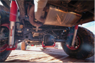 Rancho Rock Gear Rear Differential Glide Plate installed on Jeep