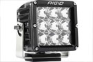 Rigid D-XL Pro flood light measures 4x4 inches and is available in black or white finish