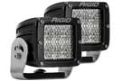 Rigid Industries D-Series HD diffused driving lights with amber lens color