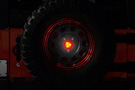 Installed and illuminated Spare Tire Mount Third Brake Light