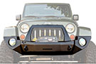 Full Front Bumper with Bull Bar on a Jeep JK