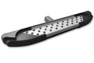Romik RAL-S silver rear assist hitch step with diamond tread pattern