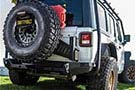 Smittybilt® 77857 XRC GEN3 Tire Carrier; Steel Vent Cover; Adjustable Slant Tire Carrier