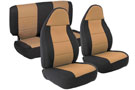 Smittybilt Neoprene Seat Cover in black and light tan