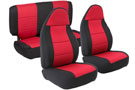Smittybilt Neoprene Seat Cover in black and red