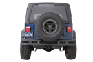Gloss Black Smittybilt Rear Tubular Bumper on a Jeep