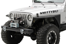 Jeep Wrangler sporting a SRC Classic Rock Crawler Front Bumper with D-Rings from Smittybilt