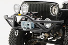 Jeep Wrangler featuring a Smittybilt SRC Front Grille Guard Bumper with D-Rings