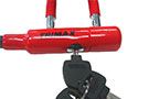Trimaflex Max-Dual Force U-Shackle Lock's key inserted