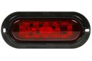 Truck-Lite 60 Series LED Red Oval 18 Diode with Black Flange