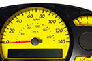 US Speedo Daytona Edition Gauge Face Kit for Nissan Titan in Yellow
