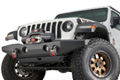 Jeep JL with completely installed Warn Crawler Full-Width Bumper without Grille Guard Tube