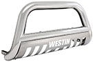 Westin E-Series Bull Bar features 2 light mounting points on the top of center bar