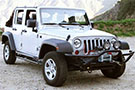 Jeep Wrangler sporting complete set of winch bumper with T-Max 3/4" Bow Shackle