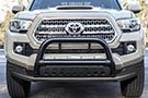 Westin Ultimate Bull Bar with Stainless Skid Plate and Westin Logo - Black; Installed on Toyota Truck