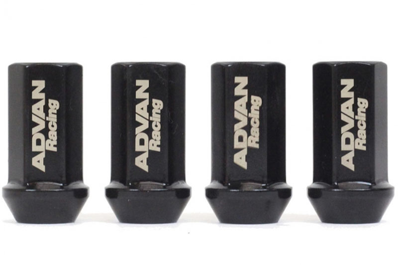 Advan Lug Nut 12X1.5 (Black) (4 Pack)