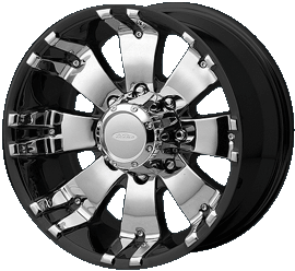 White and black styled wheel