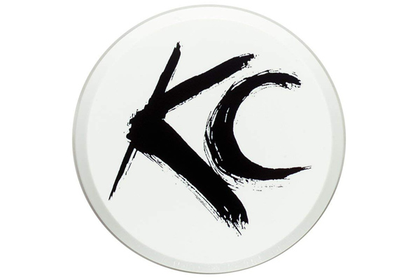 Set of 2 KC HiLiTES 5100 6 Round Black Vinyl Light Cover w// White KC Logo