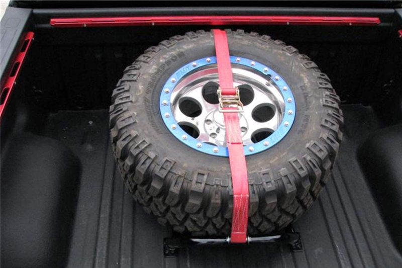 N-FAB BM1TCBK Bed Mounted Tire Carrier Black Universal