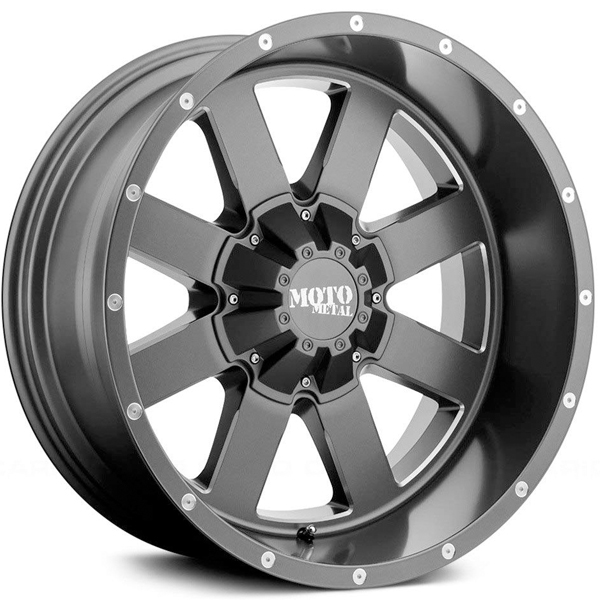 Moto Metal MO962 Satin Gray with Milled Accents Wheels