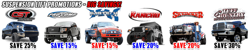 Lift Kit Brands >> Suspension Lift Kit Promotions On Sale 4wheelonline Com Lift Kit Brands >> Suspension Lift Kit Promotions On Sale 4wheelonline Com