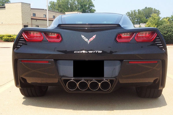 Rear end of a newer corvette