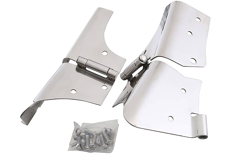 Smittybilt Stainless Steel Windshield Hinges For Jeep CJ & Wrangler YJ (1976-1995) - Pair