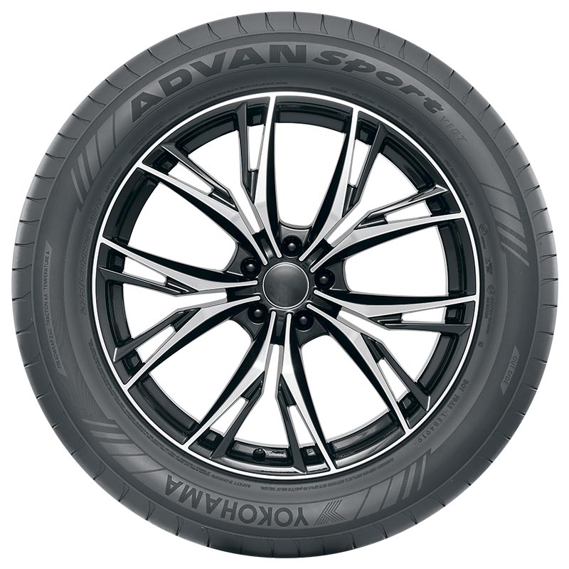 Yokohama Advan Sport V107 tire's sidewall details